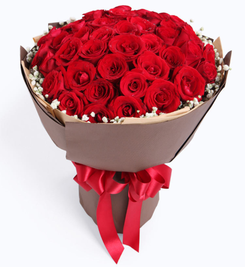 Order 50pcs Red Roses Bouquet to Metro Manila Philippines